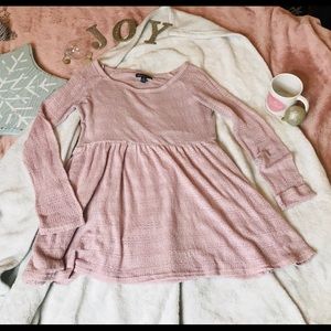 American Eagle Pink Flare Sweater